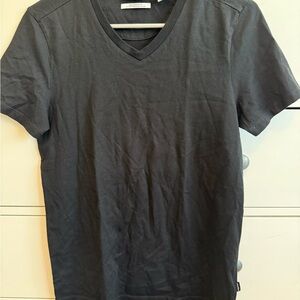 Calvin Klein Men's Charcoal V-Neck Tee